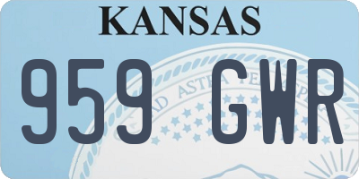 KS license plate 959GWR