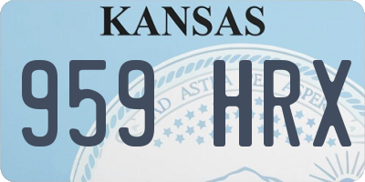 KS license plate 959HRX