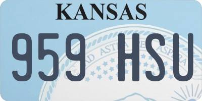 KS license plate 959HSU