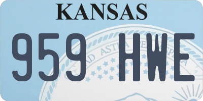 KS license plate 959HWE