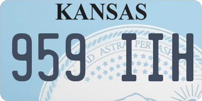 KS license plate 959IIH