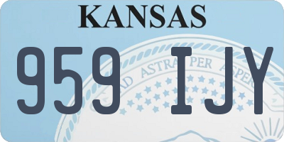 KS license plate 959IJY