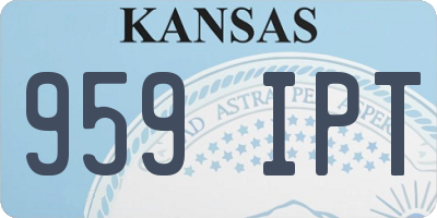 KS license plate 959IPT