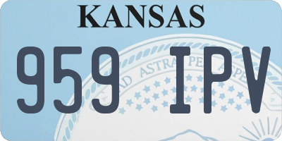 KS license plate 959IPV