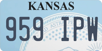 KS license plate 959IPW