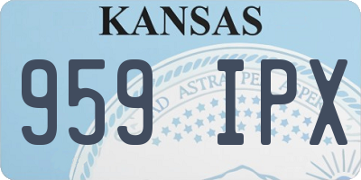 KS license plate 959IPX