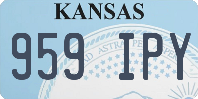 KS license plate 959IPY