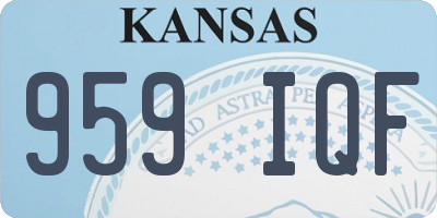 KS license plate 959IQF
