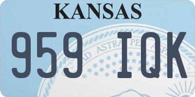 KS license plate 959IQK