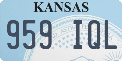 KS license plate 959IQL