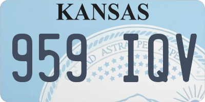 KS license plate 959IQV