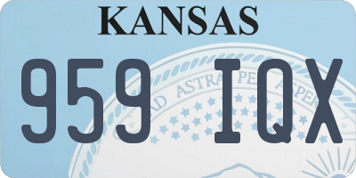 KS license plate 959IQX