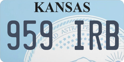 KS license plate 959IRB