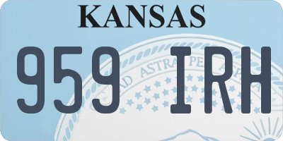 KS license plate 959IRH