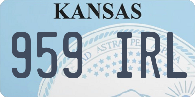 KS license plate 959IRL