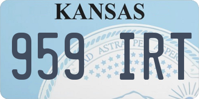 KS license plate 959IRT