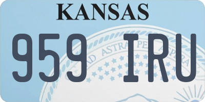 KS license plate 959IRU