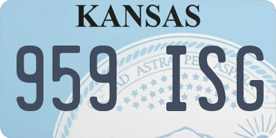 KS license plate 959ISG