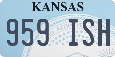 KS license plate 959ISH