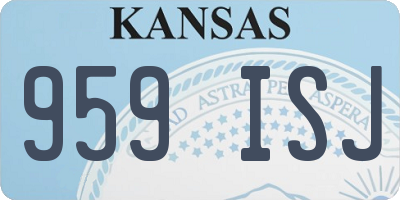 KS license plate 959ISJ