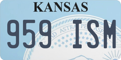 KS license plate 959ISM