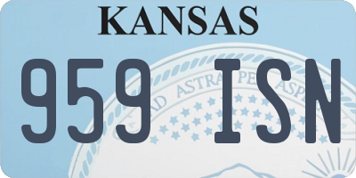KS license plate 959ISN