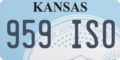 KS license plate 959ISO