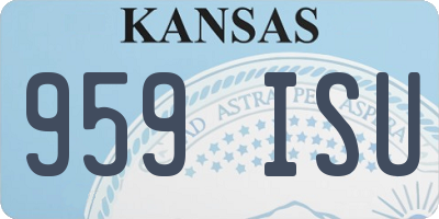 KS license plate 959ISU