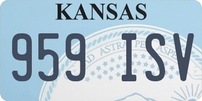 KS license plate 959ISV