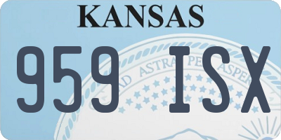 KS license plate 959ISX