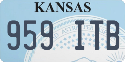 KS license plate 959ITB