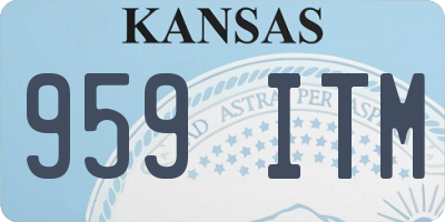 KS license plate 959ITM