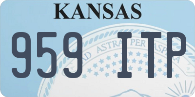 KS license plate 959ITP
