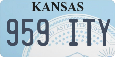 KS license plate 959ITY