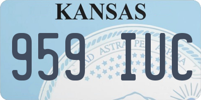 KS license plate 959IUC