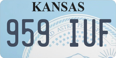 KS license plate 959IUF
