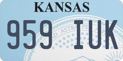 KS license plate 959IUK