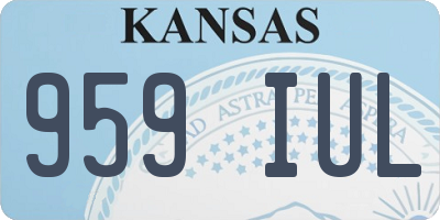 KS license plate 959IUL