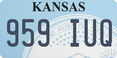 KS license plate 959IUQ