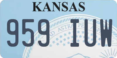 KS license plate 959IUW