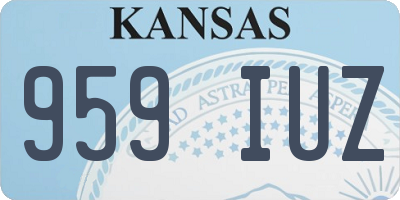 KS license plate 959IUZ