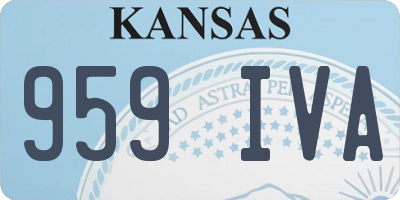 KS license plate 959IVA