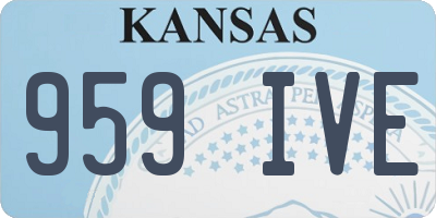 KS license plate 959IVE