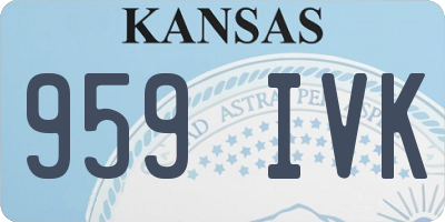 KS license plate 959IVK