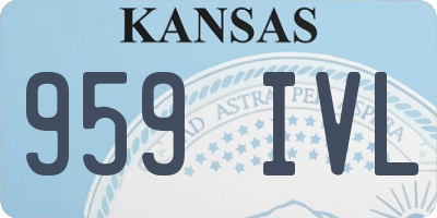 KS license plate 959IVL