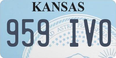 KS license plate 959IVO