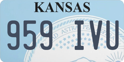 KS license plate 959IVU