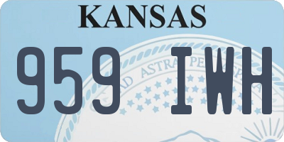 KS license plate 959IWH