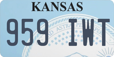 KS license plate 959IWT