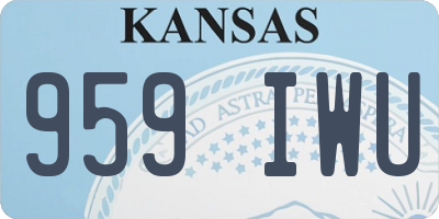 KS license plate 959IWU
